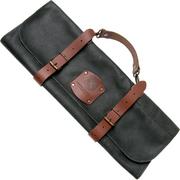Knivesandtools serviette à couteaux en cuir Utah Black 45x47