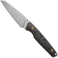 Afbeelding voor Kansept Parr G011A4 Damascus, Shred Carbon Fiber vaststaand mes, Jonathan Styles design