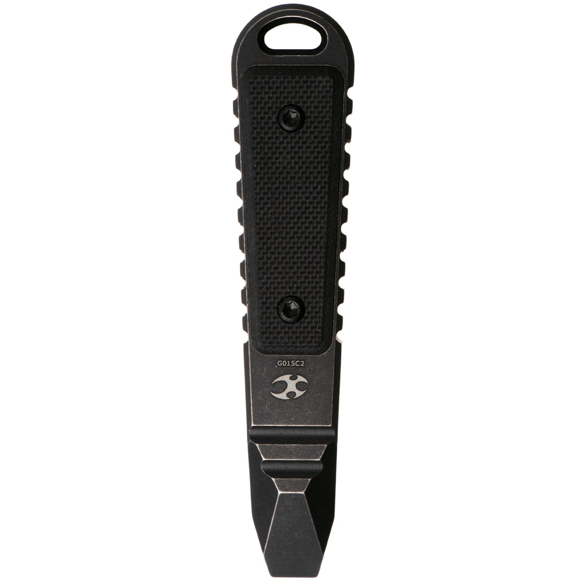 Kansept Kursor G015C2 Blackwash Titanium, Black G10 Inlay, pry bar, Justin Koch design