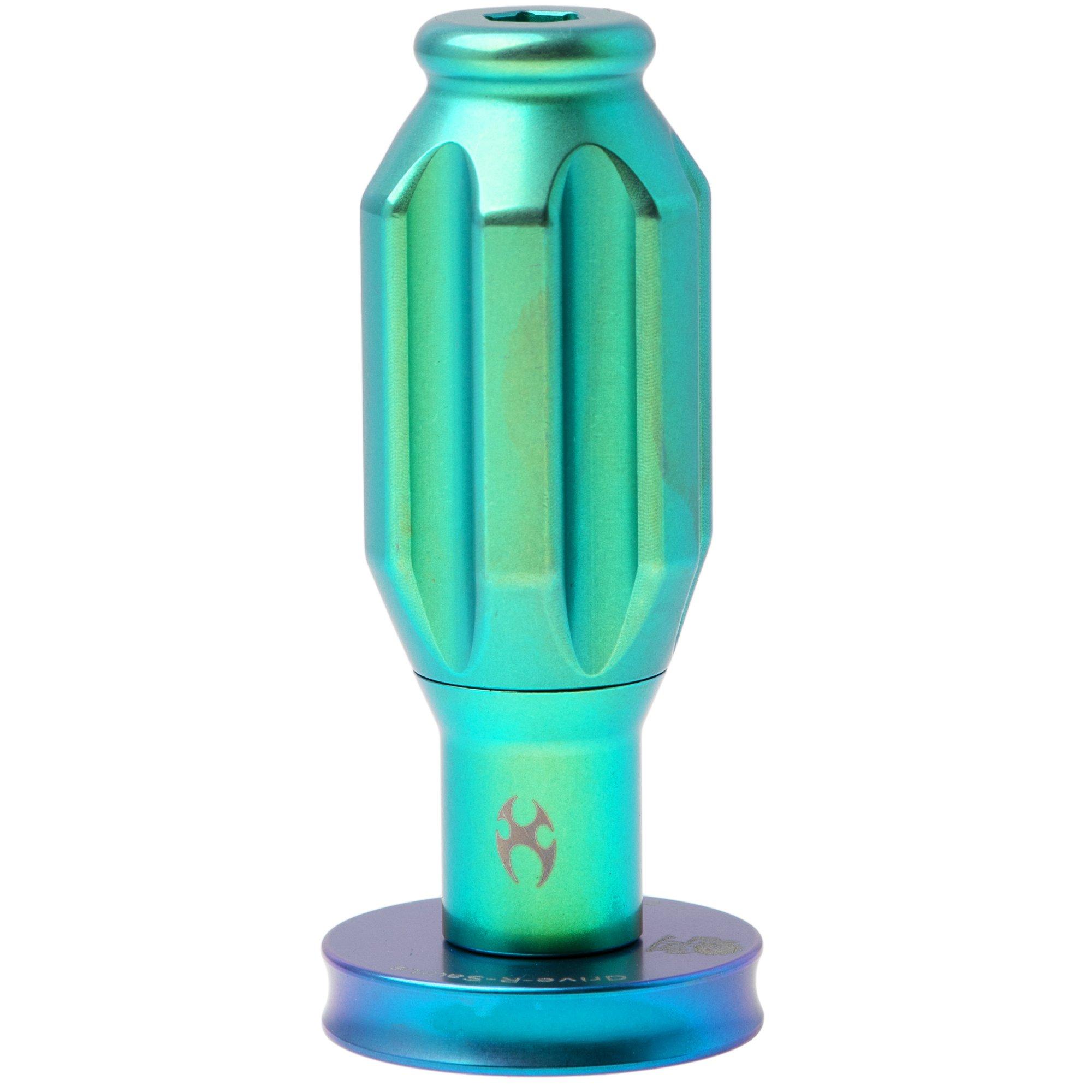 Kansept EDC Bit Driver Drive-R-Saurus G018P2 Titanium, Blue Anodized, screwdriver, Jesse Pauley design