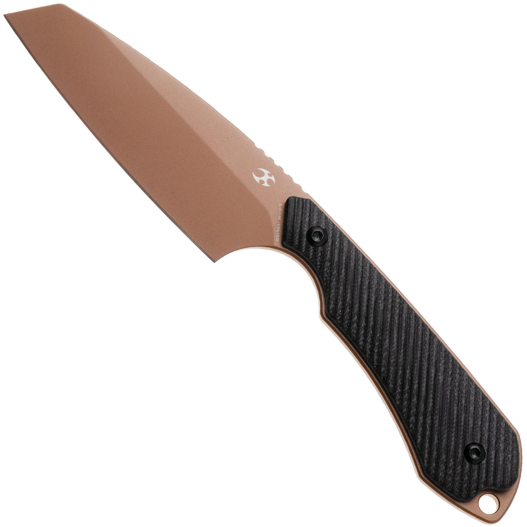 Kansept Valk G019A1 Rose Gold Nitro V, Black G10 vaststaand mes, Greg Schob design