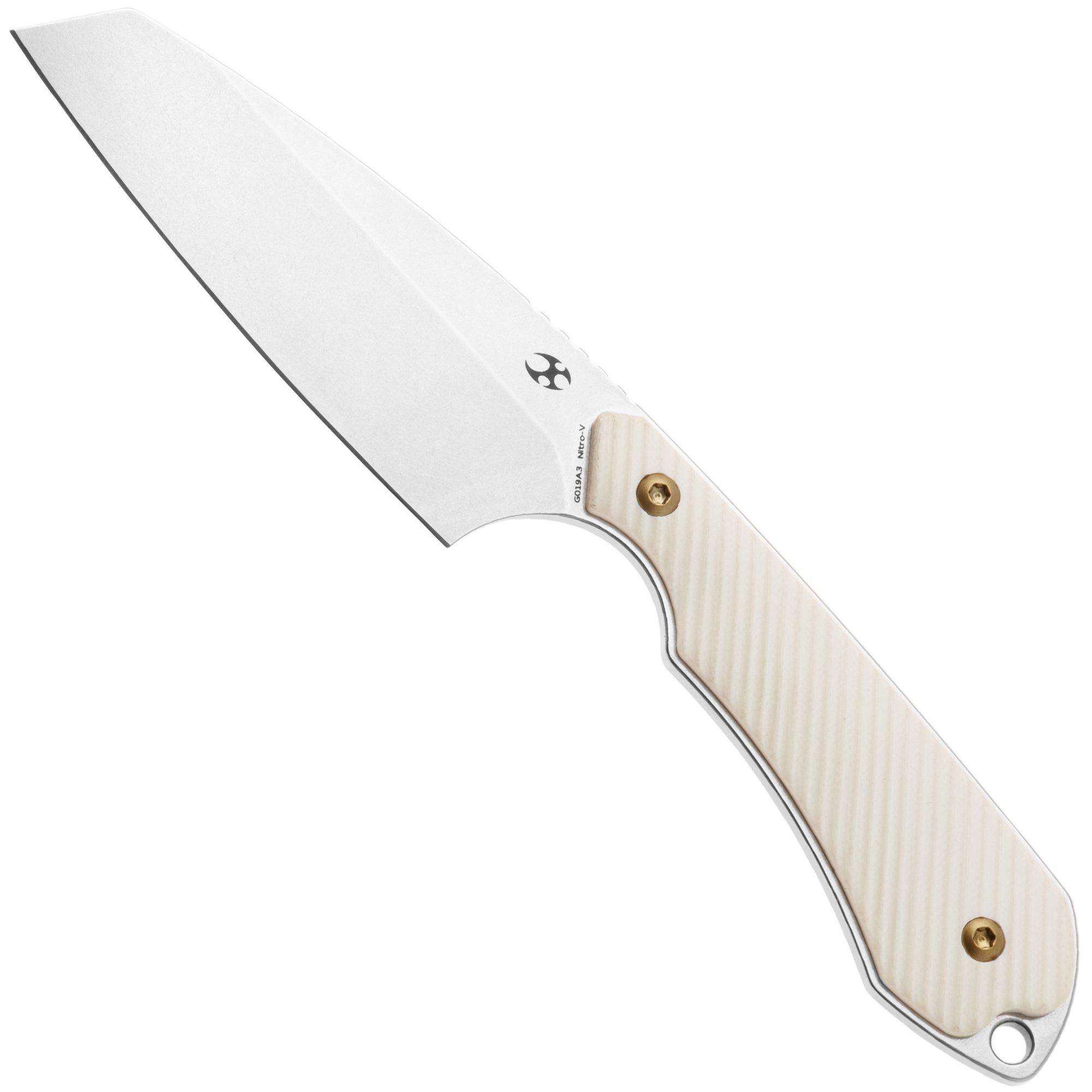 Kansept Valk G019A3 Stonewashed Nitro V, Ivory G10 vaststaand mes, Greg Schob design
