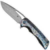 Immagine per Kansept Kryo K1001A6 Damascus, Lightning Strike Titanium, coltello da tasca, Kim Ning design