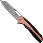 Kansept Shard K1006A7 Black Titanium, Copper Inlay pocket knife, Kim Ning Design