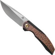 Kansept Accipiter K1007A5 Black Titanium, Copper Inlay pocket knife, Kim Ning design
