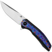 Kansept Accipiter K1007E3 Satin CPM S35VN, Blackwashed Titanium, Timascus Inlay, Taschenmesser, Kim Ning Design