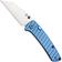 Afbeelding voor Kansept Main Street K1015H3 Stonewashed Elmax, Blue & Plain Striped Aluminum, zakmes, Dirk Pinkerton design