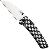 Afbeelding voor Kansept Main Street K1015H4 Stonewashed Elmax, Black & Plain Striped Aluminum, zakmes, Dirk Pinkerton design