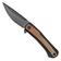 Afbeelding voor Kansept Kratos K1024A8 Black, Brown Micarta zakmes, Ostap Hel design