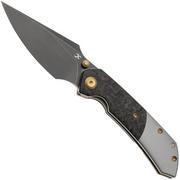 Afbeelding voor Kansept Fenrir K1034A1 Black TiCN CPM S35VN, Shred Carbon Fiber Titanium, zakmes, Greg Schob design