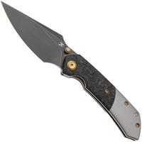 Afbeelding voor Kansept Fenrir K1034A1 Black TiCN CPM S35VN, Shred Carbon Fiber Titanium, zakmes, Greg Schob design