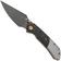 Afbeelding voor Kansept Fenrir K1034A1 Black TiCN CPM S35VN, Shred Carbon Fiber Titanium, zakmes, Greg Schob design