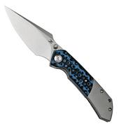 Kansept Fenrir K1034A3 Stonewashed, Black & Blue G10 pocket knife, Greg Schob design