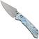 Afbeelding voor Kansept Fenrir K1034V10 Acid-etched Damascus, Lightning Strike Titanium, zakmes, Greg Schob design