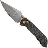 Afbeelding voor Kansept Fenrir K1034V1 Damascus, Shred Carbon Fiber, zakmes, Greg Schob design
