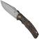 Image for Kansept Hinterland K1057A3 Damascus, Blackwashed Titanium, Copper Carbon Fiber, pocket knife, Morgan Koens design