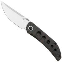 Image for Kansept Tarkin K1078A6 Stonewashed CPM 20CV, Tiger Stripe Flamed Titanium Holes, pocket knife, Matthew Christensen design