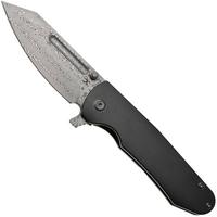Afbeelding voor Kansept Superhawk K1084A3, Damascus Steel, Black Titanium zakmes, Warhawk Knives design 
