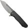 Afbeelding voor Kansept Superhawk K1084A3, Damascus Steel, Black Titanium zakmes, Warhawk Knives design 