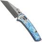 Obraz dla Nóż składany Kansept Little Main Street K2015V1 Damascus Steel , Lightning Strike Titanium, projekt Dirk Pinkerton