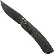 Kansept Reverie K2025A2 Black Stonewashed, Titanium Carbon fibre pocket knife, Justin Lundquist design