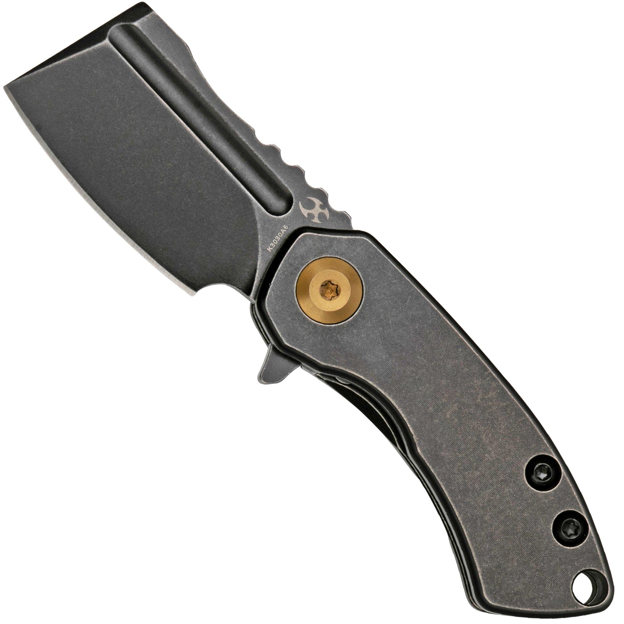 Kansept Mini Korvid K3030A6 Blackwashed CPM-S35VN, Black Titanium Taschenmesser, Justin Koch Design