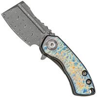 Image pour Kansept Mini Korvid K3030A2 Damascus, Lightning Strike Titanium couteau de poche, Justin Koch design