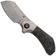 Afbeelding voor Kansept Pluto K3129A3 Acid-etched Damascus, Stonewashed Titanium, Shred Carbon Fiber, zakmes, Munko Knives design