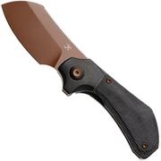 Afbeelding voor Kansept Pluto K3129A4 Rose Gold CPM S90V, Blackwash Titanium, Black Micarta, zakmes, Munko Knives design