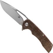 Kansept Kryo T1001A1 D2, Brown Micarta couteau de poche, Kim Ning design