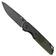 Afbeelding voor Kansept Warrior T1005S2 Black Drop Point, Black & Green G10 zakmes, Kim Ning design