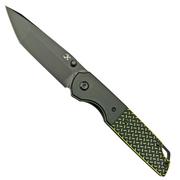 Kansept Warrior T1005T2 Black Tanto, Black & Green G10 pocket knife, Kim Ning design