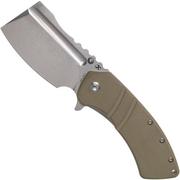 Kansept XL Korvid T1030A5 Satin, Sand G10 pocket knife, Justin Koch design
