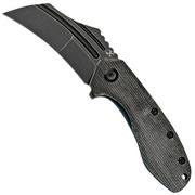 Kansept KTC3, T1031B1 Black, Black Micarta pocket knife, Justin Koch design
