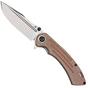 Image for Kansept Pretatout T1032A3 Stonewashed 154CM, Brown Micarta pocket knife, Kmaxrom design