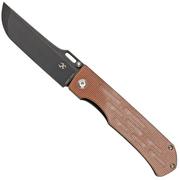 Kansept Reedus T1041A5 Black, Brown Micarta zakmes, Dmitry Osarenko design