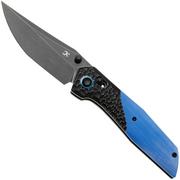 Afbeelding voor Kansept Deadite T1081V2 Blackwashed 154CM, Blackwash Aluminum Blue G10, zakmes, Tuffknives design