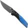 Afbeelding voor Kansept Deadite T1081V2 Blackwashed 154CM, Blackwash Aluminum Blue G10, zakmes, Tuffknives design