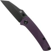 Kansept Little Main Street T2015A6 Black, Purple G10 pocket knife, Dirk Pinkerton design