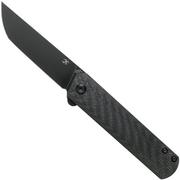 Kansept Foosa T2020T3 Black, Twill Carbonfiber couteau de poche, Rolf Helbig design