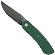 Kansept Reverie T2025A2 Black, Green G10 pocket knife, Justin Lundquist design