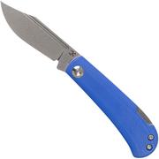 Kansept Wedge T2026B7 Blue G10 pocket knife, Nick Swan design