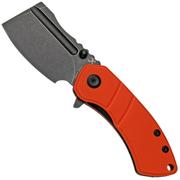 Kansept Korvid M T2030A7 Black, Orange G10 pocket knife, Justin Koch design