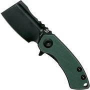 Kansept Mini Korvid T3030A1 Blackwashed, Green G10 zakmes, Justin Koch design