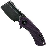 Kansept Mini Korvid T3030A3 Blackwashed, Purple G10 zakmes, Justin Koch design