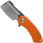 Kansept Mini Korvid T3030A6 Satin, Orange G10 pocket knife, Justin Koch design
