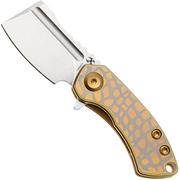 Bild für Kansept Mini Korvid T3030C3 Stonewashed 154CM, Golden Cracked Eggshell Titanium, Taschenmesser, Justin Koch Design