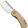 Afbeelding voor Kansept Mini Korvid T3030C3 Stonewashed 154CM, Golden Cracked Eggshell Titanium, zakmes, Justin Koch design