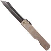Higonokami coltello da tasca 7,4 cm SPE1, SK-fibra di carbonio, argento/oro
