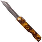Higonokami pocket knife 7,4 cm SPE2, SK-carbon steel, tortoise shell